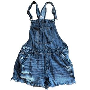 Abercrombie & fitch black denim overalls / romper size small